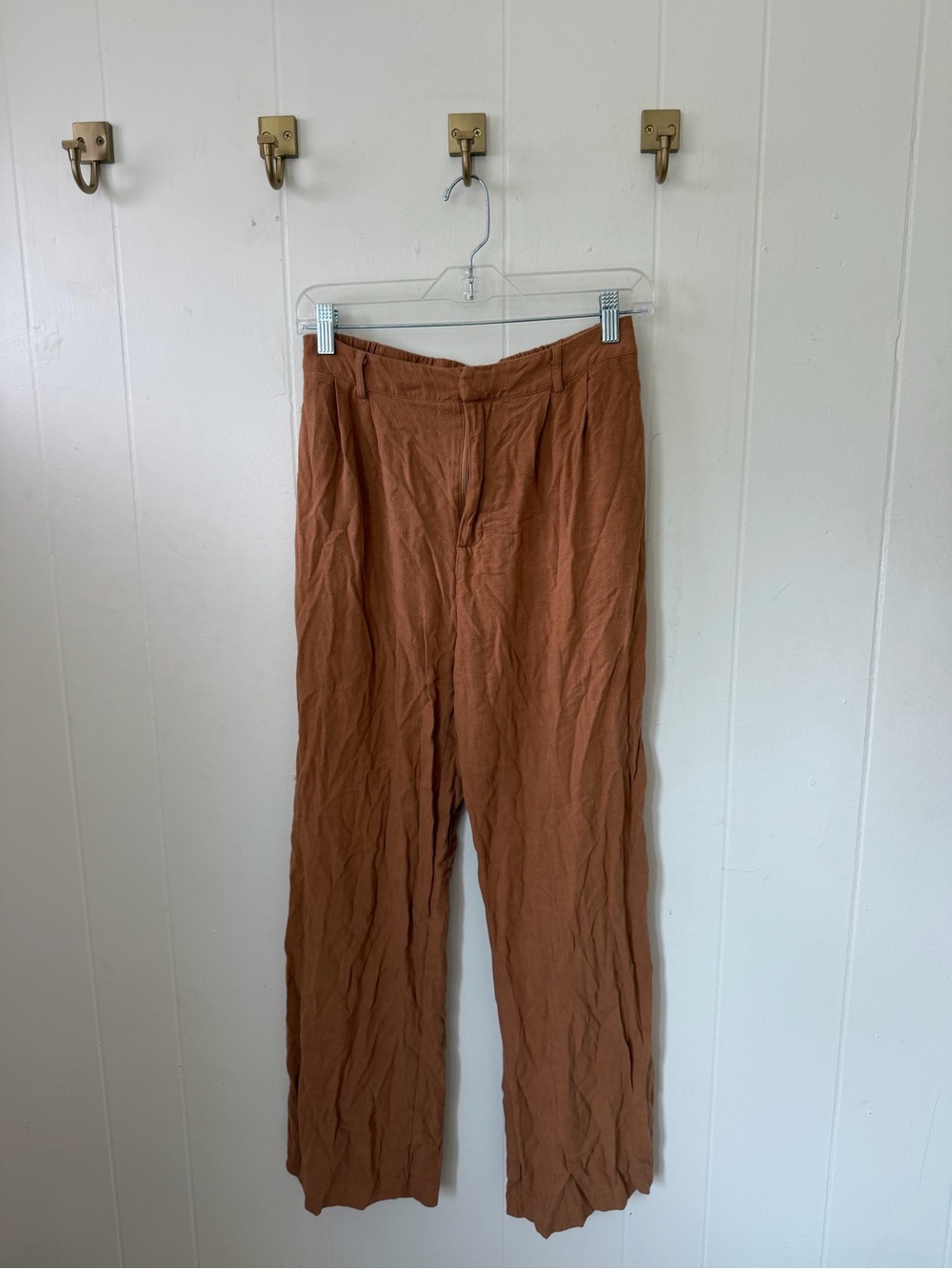 Sadie & Sage Rust-Toned Wide Leg Trousers